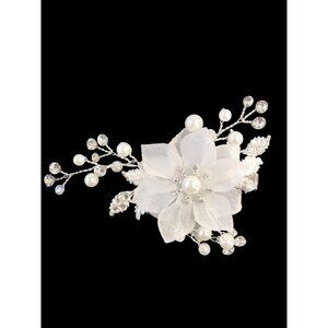 Silver/Pearl/Flower Hair Clip - Marionat
